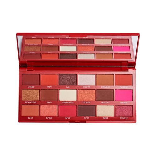 I Heart Revolution Red Velvet Eyeshadow Palette – 18 Sweetly Pigmented Shades