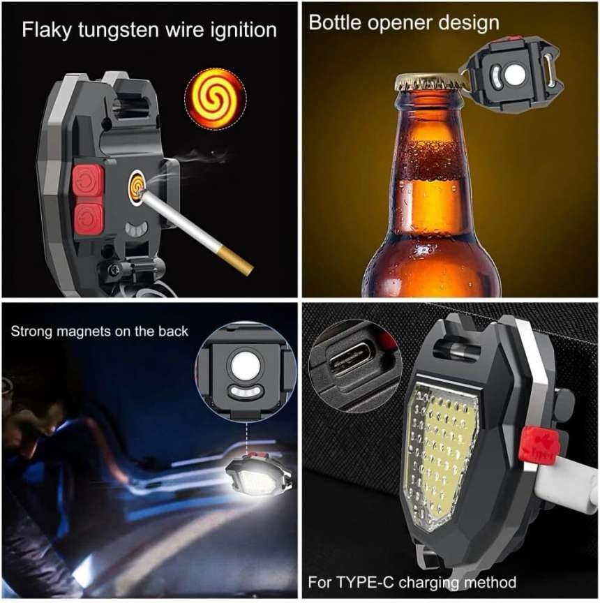 Multi purpose keychain Flashlight