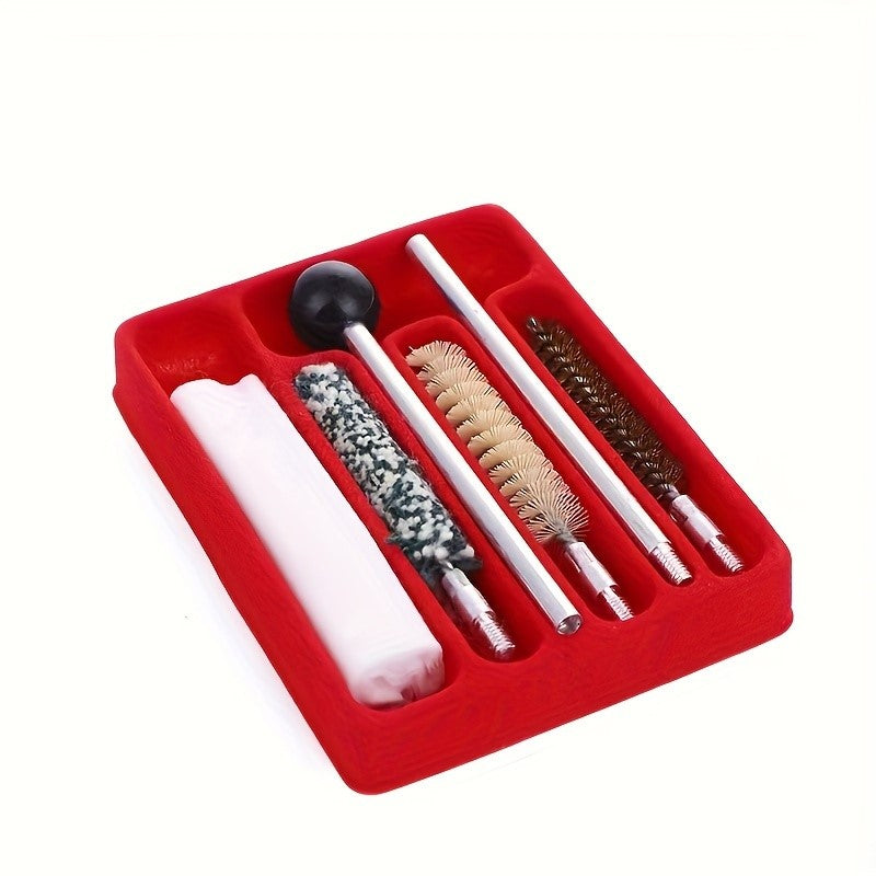 Red Universal Gun Cleaning Kit – Complete Firearm Maintenance Set for Pistols & Handguns