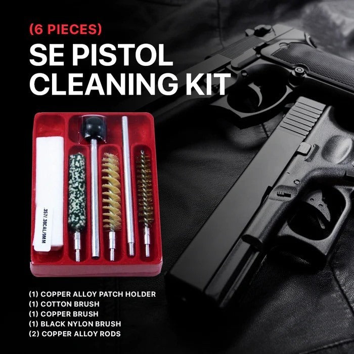 Red Universal Gun Cleaning Kit – Complete Firearm Maintenance Set for Pistols & Handguns