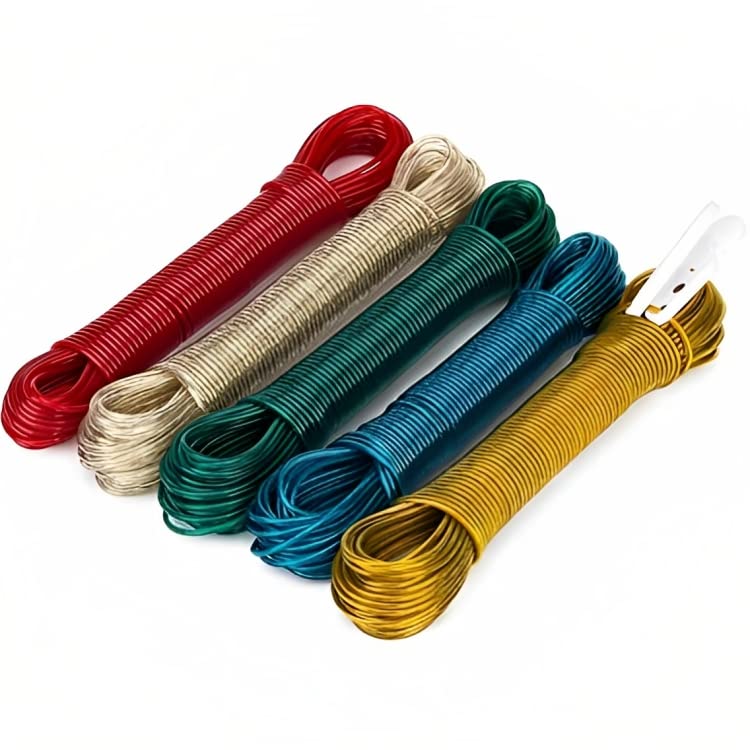 20m Heavy-Duty Coated Metal Laundry Rope – Strong Waterproof Drying Line for Indoor & Outdoor Use