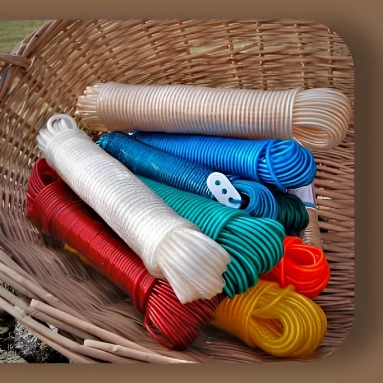 20m Heavy-Duty Coated Metal Laundry Rope – Strong Waterproof Drying Line for Indoor & Outdoor Use