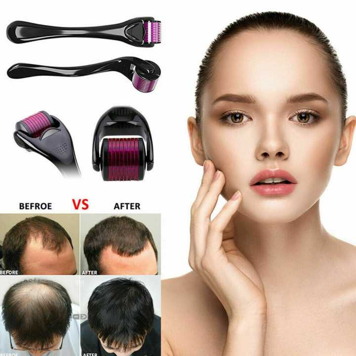 Derma Roller for Face & Hair Growth – 0.5mm Microneedle Skin Therapy Tool for Acne Scars, Beard & Hair Regrowth