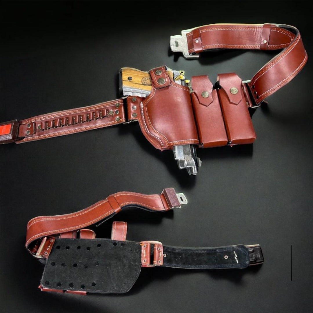 Handmade Leather Pistol Holster – Fits 9mm / 30 Bore | Durable & Stylish