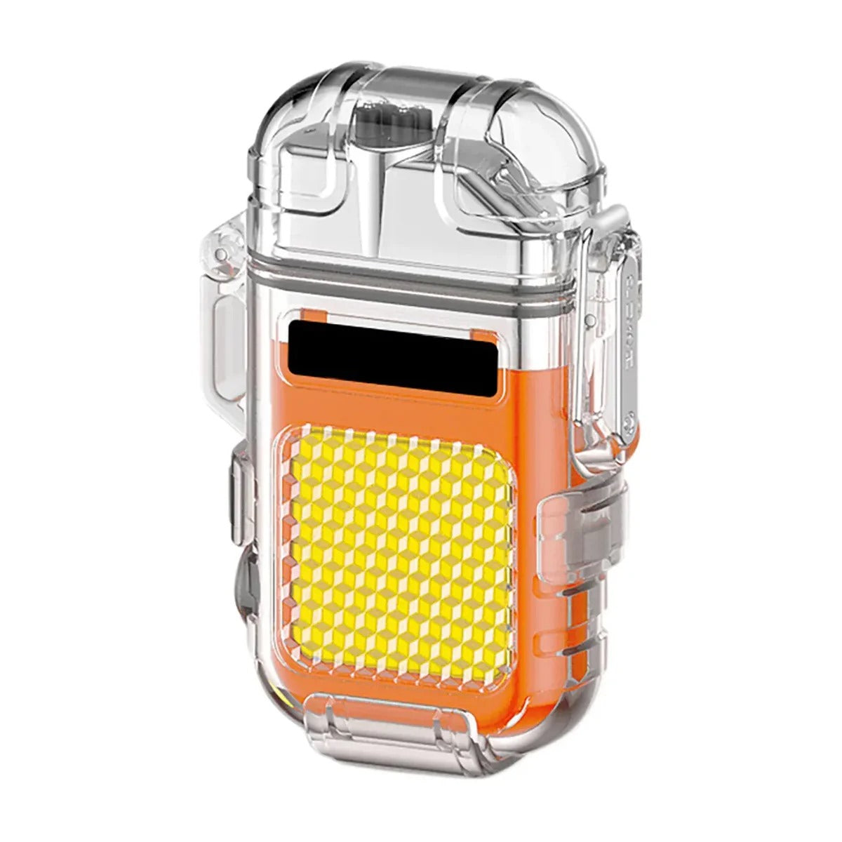 Transparent ARC Electric Lighter – USB Rechargeable, Waterproof Plasma Lighter with COB Flashlight for Camping & Outdoor Use